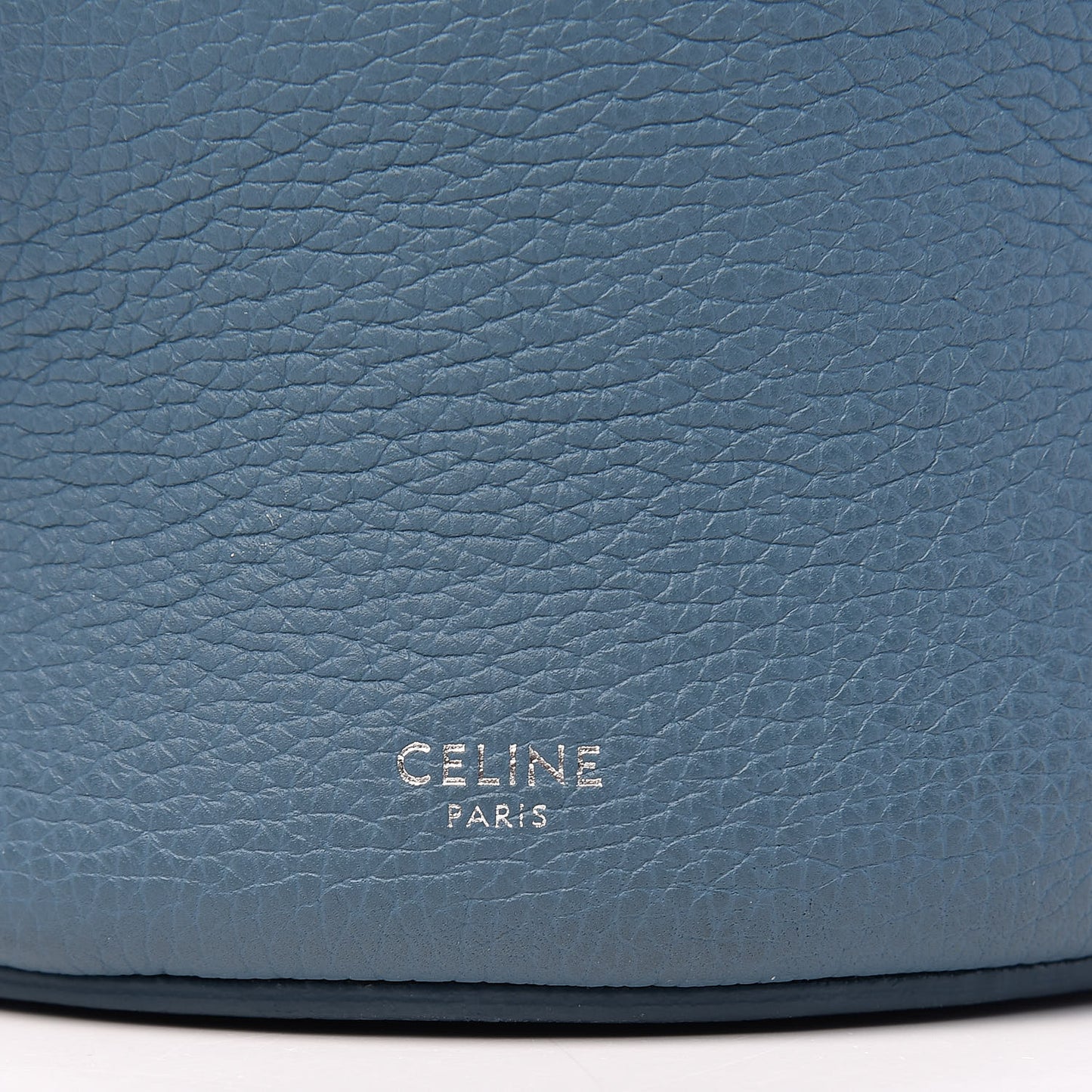 Supple Grained Calfskin Nano Big Bag Bucket Slate Blue
