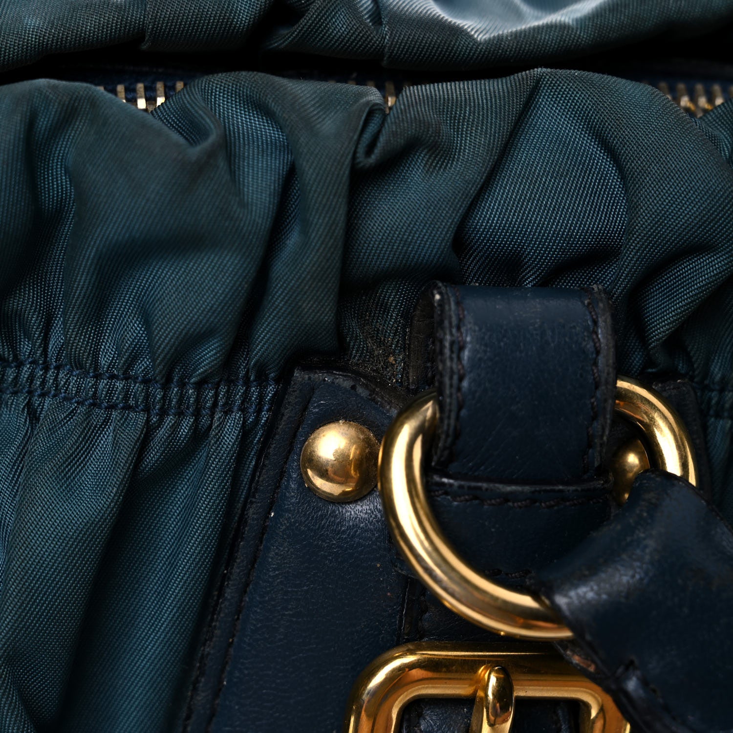 Prada Tessuto Nylon Nappa Gaufre Shopping Satchel Baltico 33 of 49