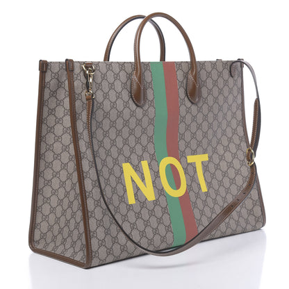 Gucci GG Supreme Monogram Fake/Not Large Retro Interlocking G Tote Bag Beige Brown Sugar 3 of 11