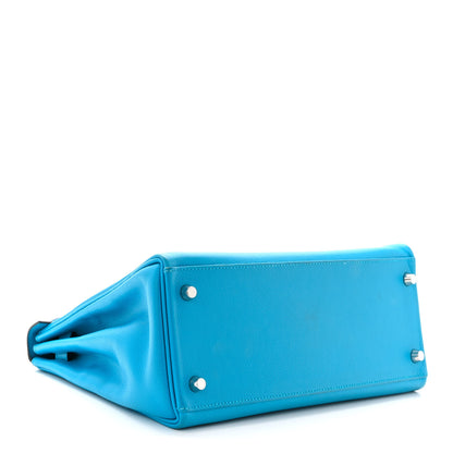 Hermes Evercolor Kelly Retourne 28 Bleu Frida 4 of 11