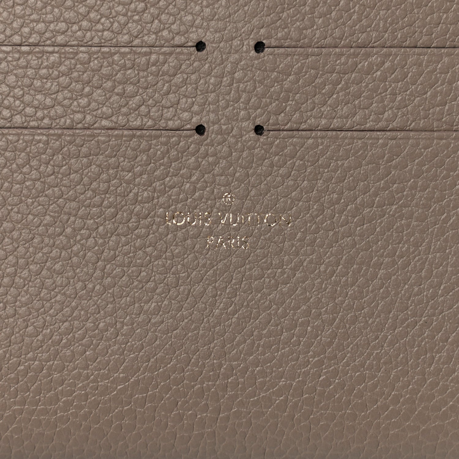 Louis Vuitton Calfskin Felicie Chain Wallet Card Holder Insert Tourterelle 6 of 6