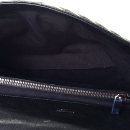 Saint Laurent Sheepskin Matelasse Chevron Monogram Large College Satchel Black 5 of 8