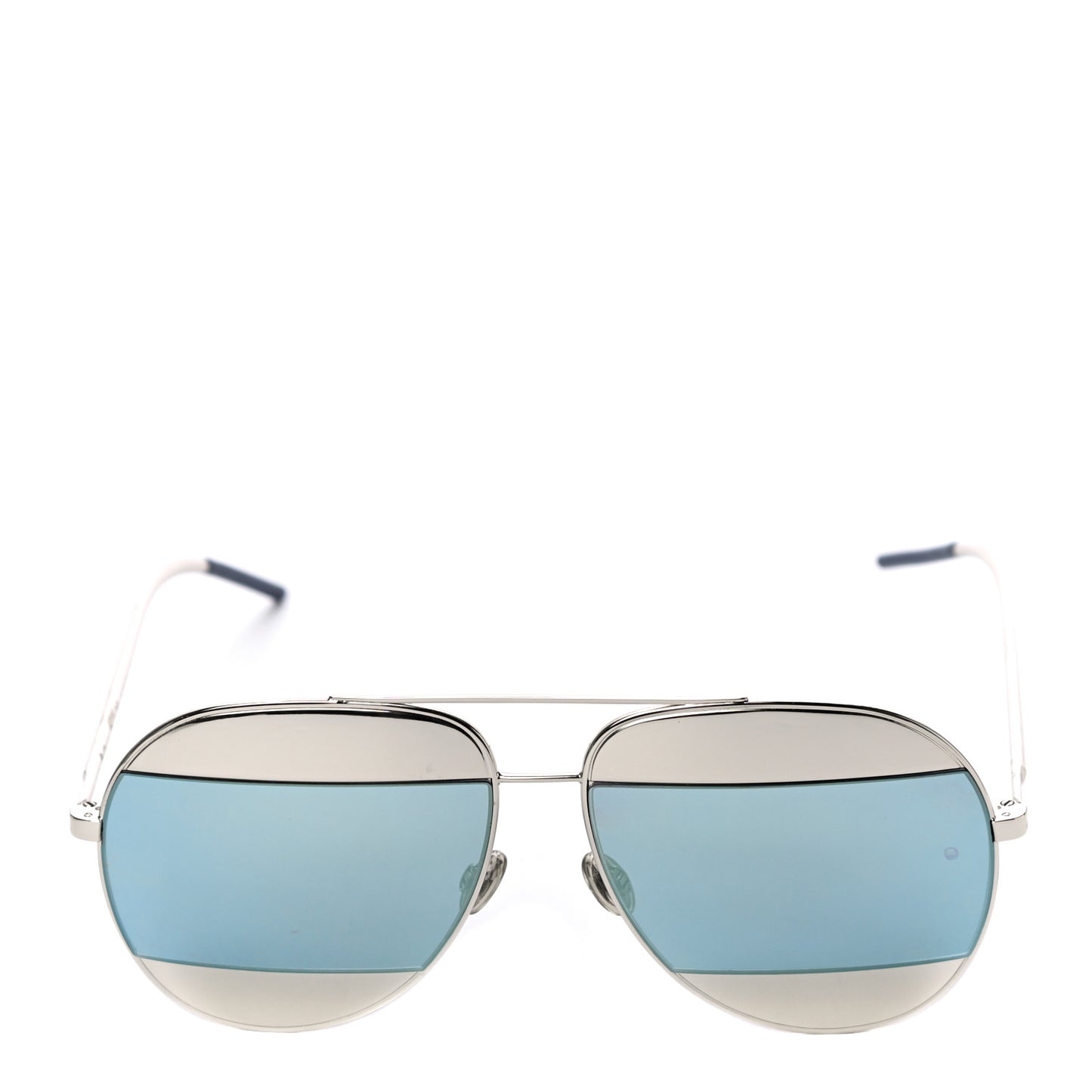 Split 1 Aviator Sunglasses Blue Silver