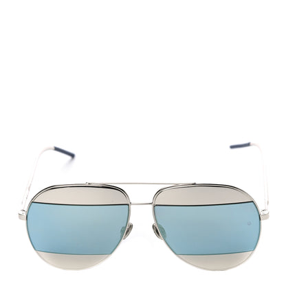 Christian Dior Split 1 Aviator Sunglasses Blue Silver 4 of 7