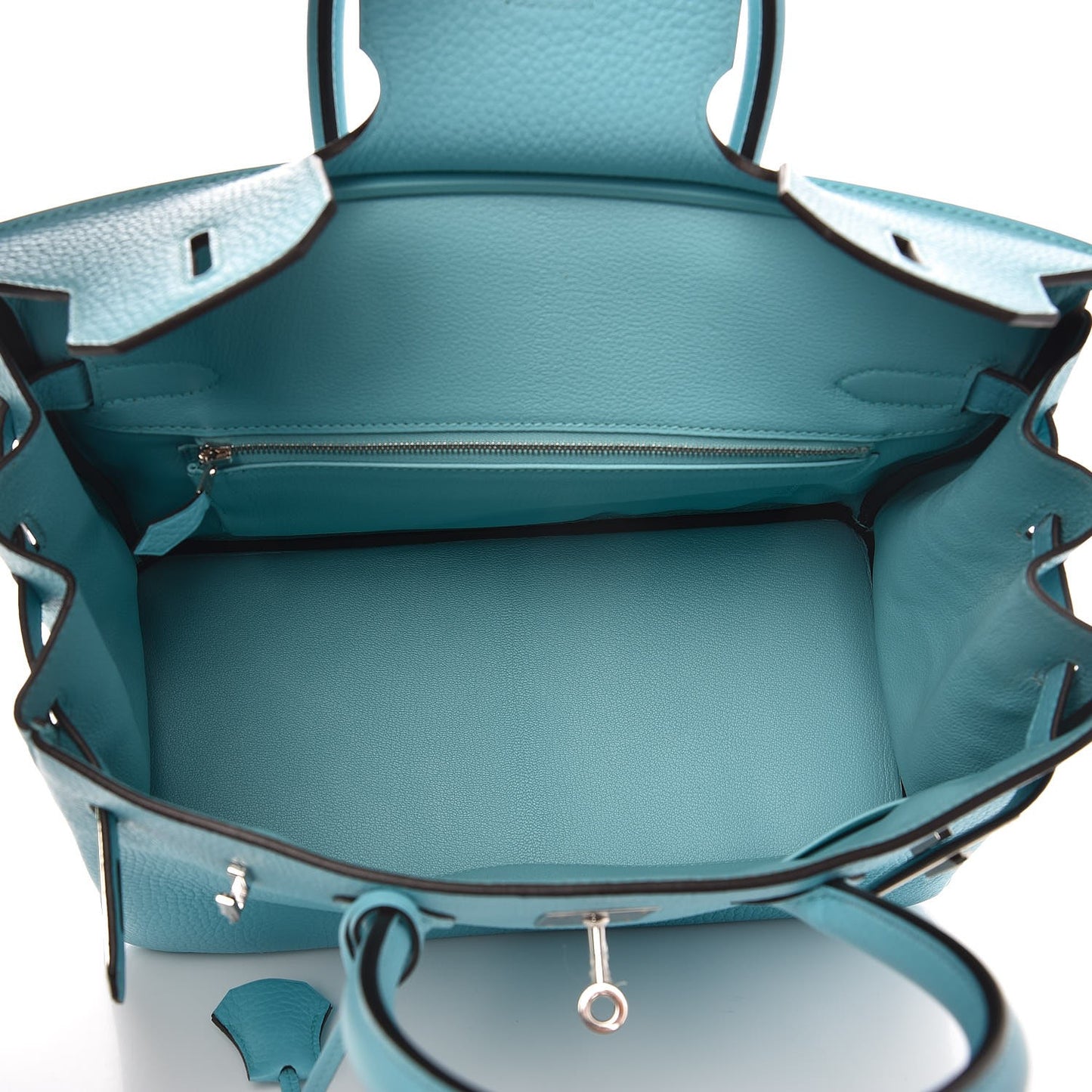 Taurillon Clemence Birkin 30 Bleu Atoll