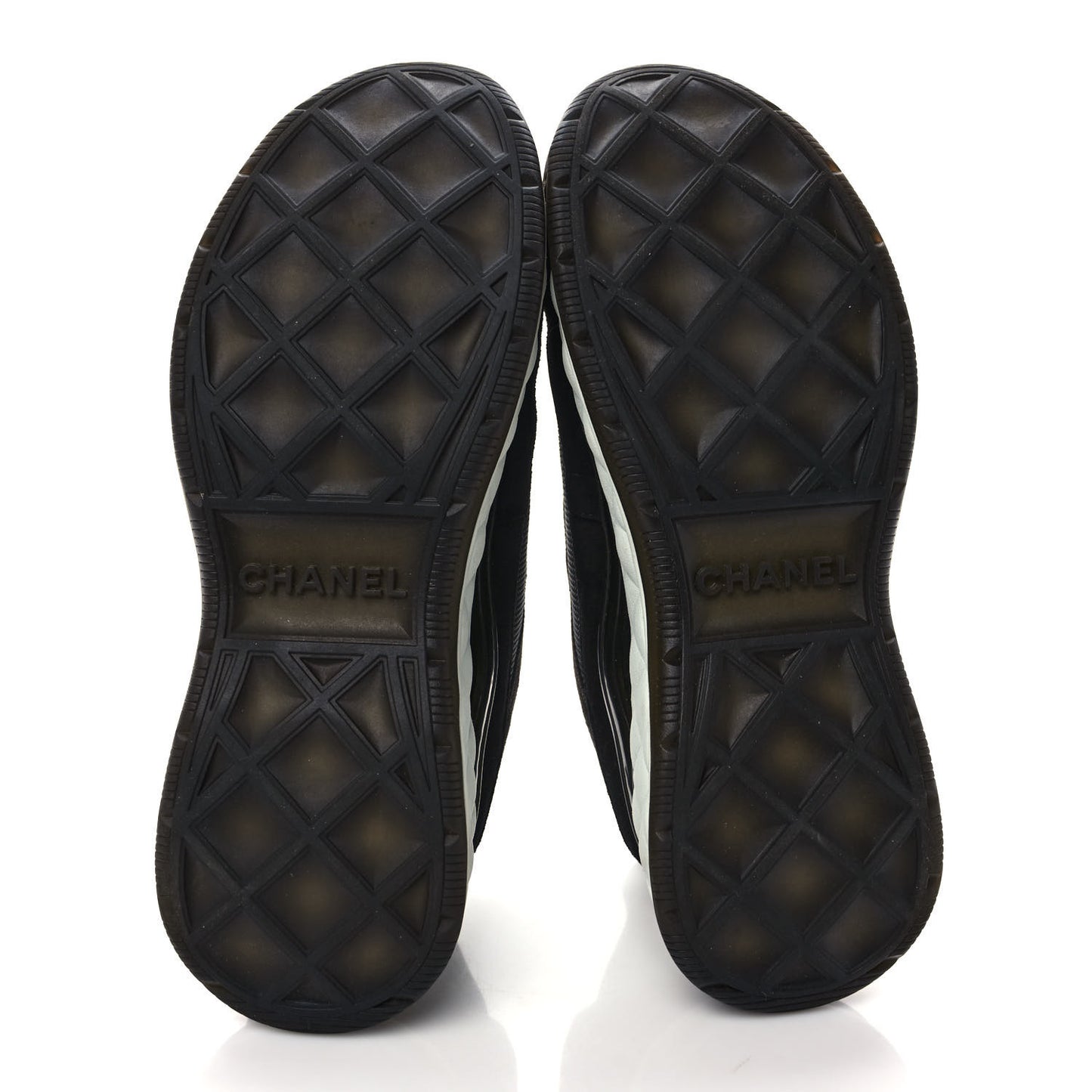 Velvet Calfskin Mixed Fibers CC Sneakers 39 Black