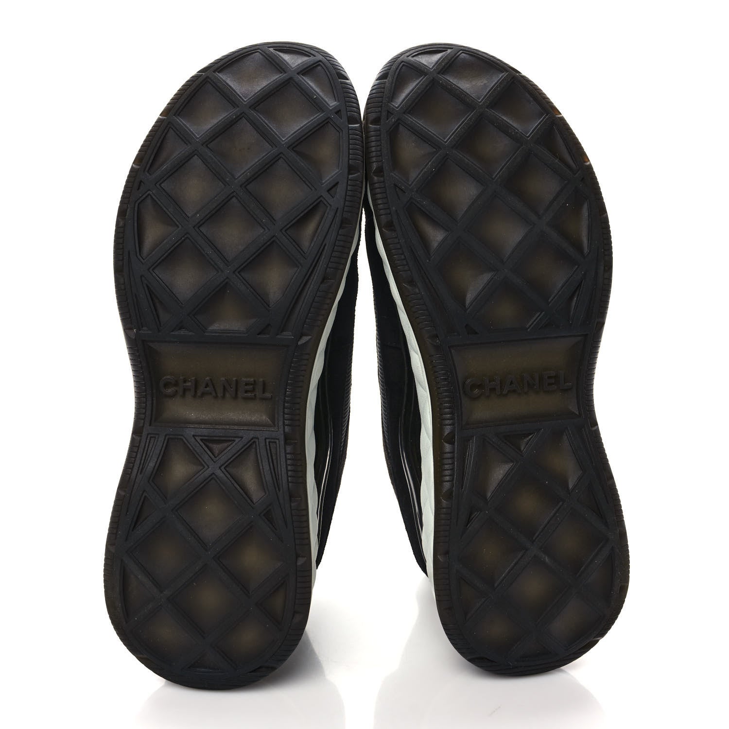 Chanel Velvet Calfskin Mixed Fibers CC Sneakers 39 Black 6 of 10