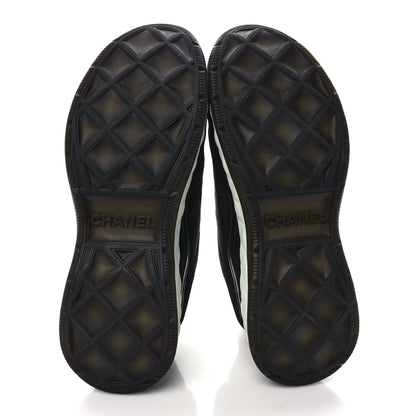 Chanel Velvet Calfskin Mixed Fibers CC Sneakers 39 Black 6 of 10