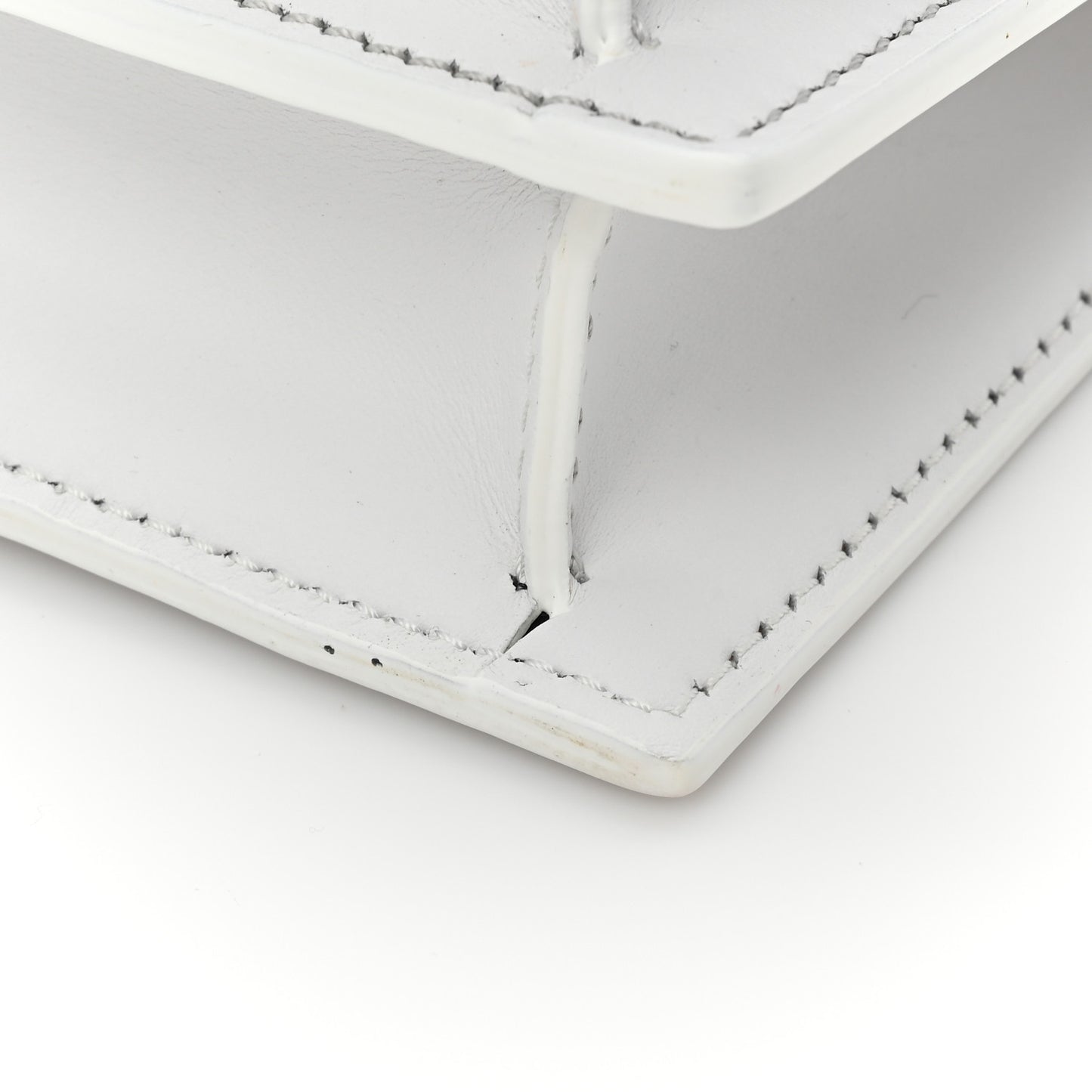 Calfskin Diag Binder Flap Bag White