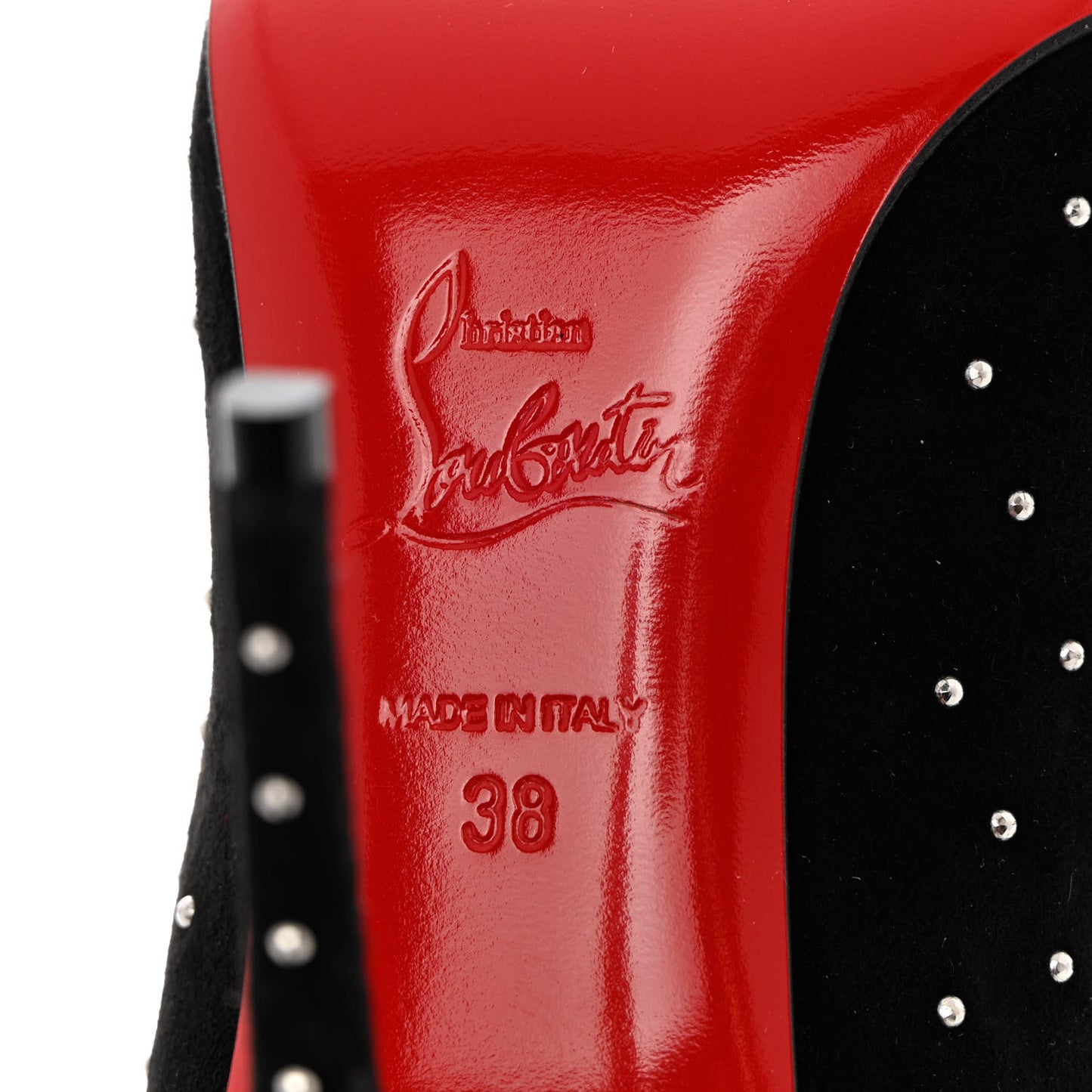Veau Velours Studded Hot Chick 100 Pumps 38 Black Silver