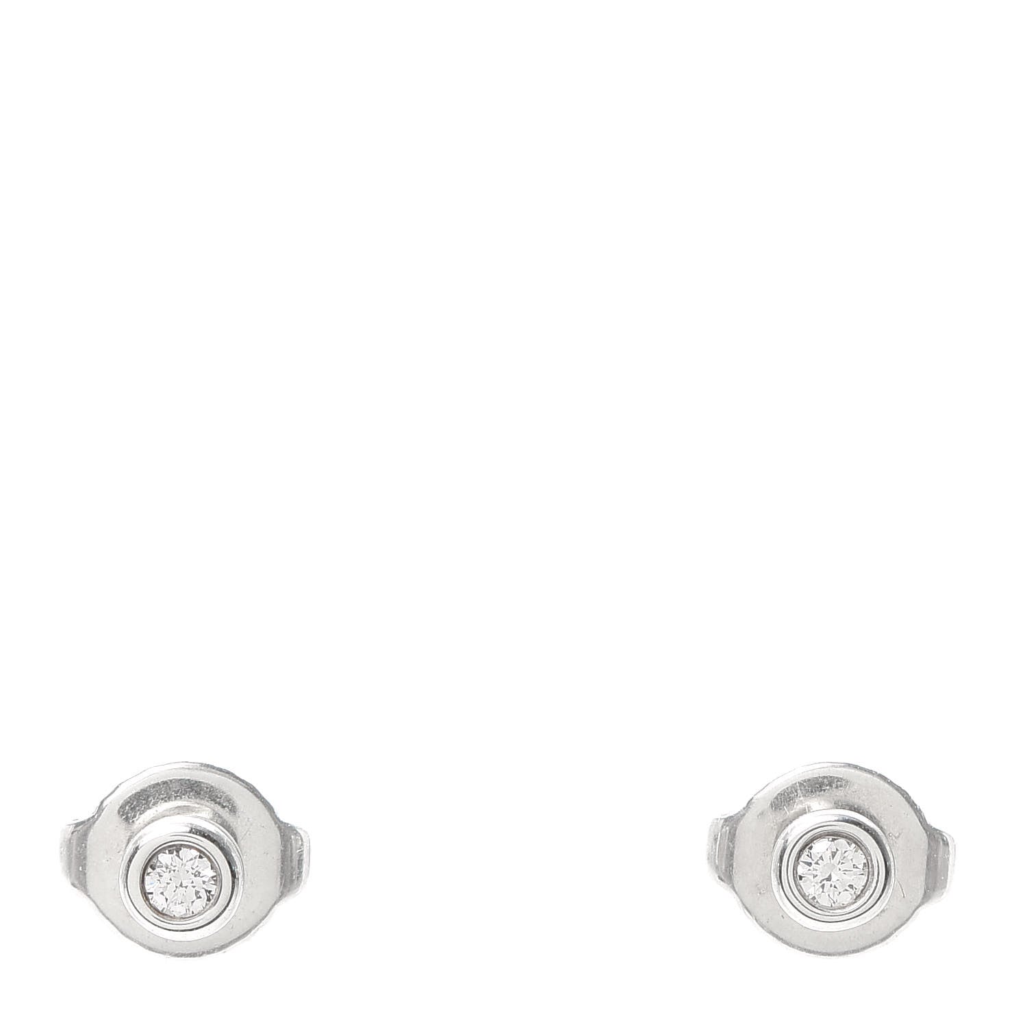 Tiffany Sterling Silver Diamond .10ctw Elsa Peretti Diamonds By The Yard Earrings 1 of 5