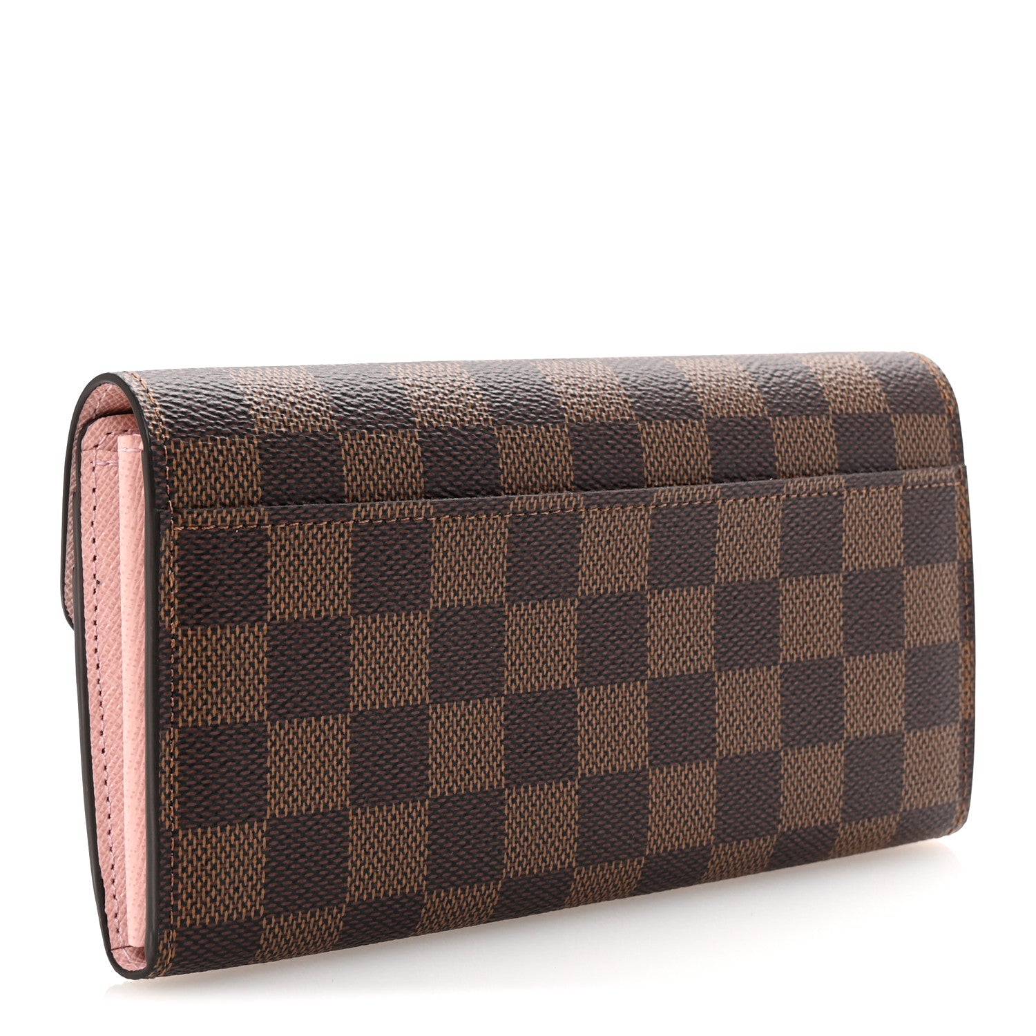 Louis Vuitton Damier Ebene Sarah Wallet NM Rose Ballerine 3 of 7