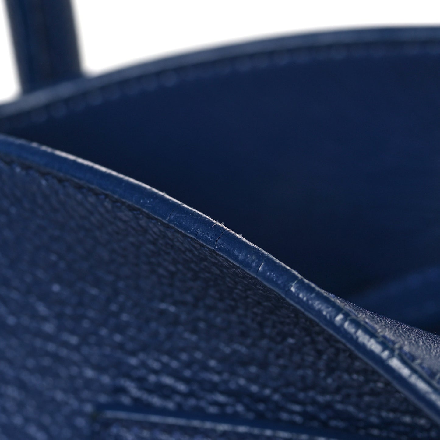 Grained Calfskin Small Sac De Jour Navy
