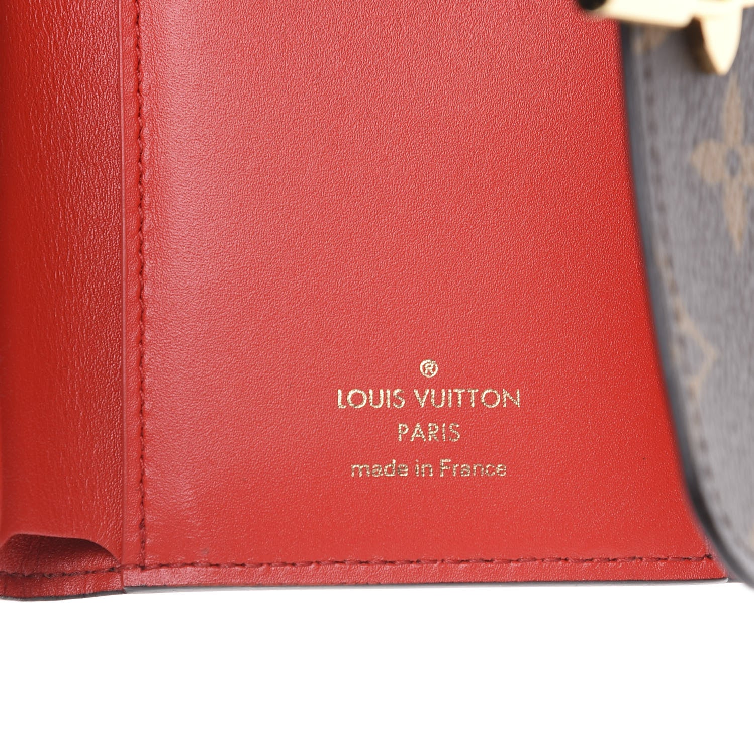 Louis Vuitton Monogram Flower Lock Compact Wallet Coquelicot 7 of 8