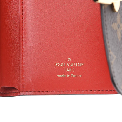 Louis Vuitton Monogram Flower Lock Compact Wallet Coquelicot 7 of 8