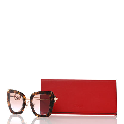 Fendi Acetate Metal F is Fendi FF Square Cat Eye Sunglasses FF 0408/S Havana 7 of 7