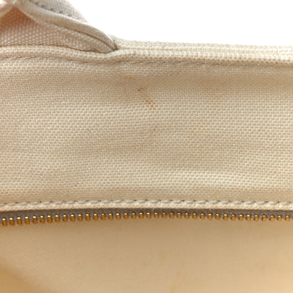 Prada Canvas Wicker Tote White 15 of 23