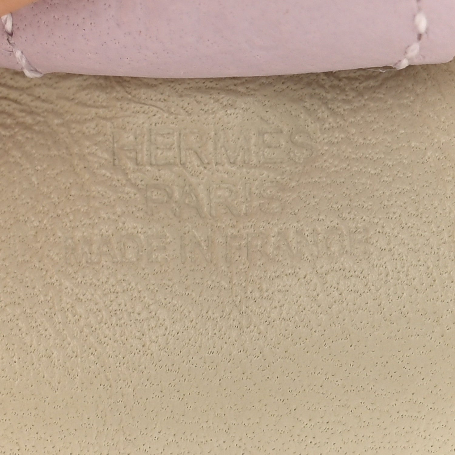 Hermes Milo Lambskin Grigri Rodeo Horse Bag Charm PM Craie Mauve Pale Gold 3 of 5