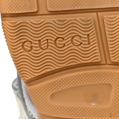 Gucci Mesh Fabric Tinsel Sport Sandals 39 White Silver 6 of 11