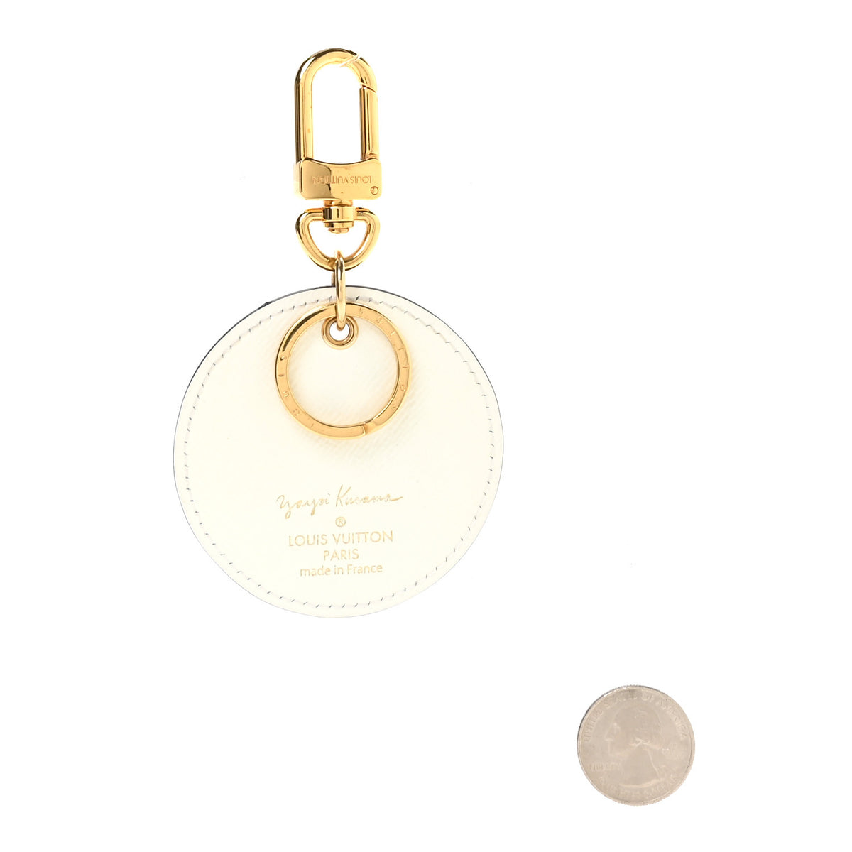 Monogram Kusama Town Key Ring White