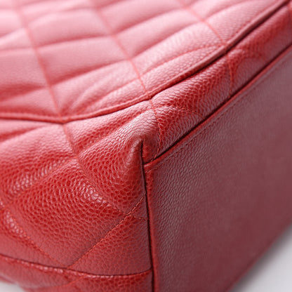 Chanel Caviar Quilted Sun Medallion Shoulder Bag Red 12 of 15