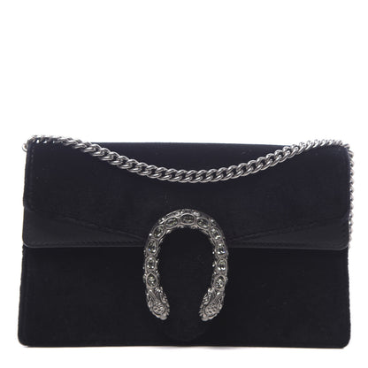 Gucci Velvet Super Mini Dionysus Shoulder Bag Black 1 of 8