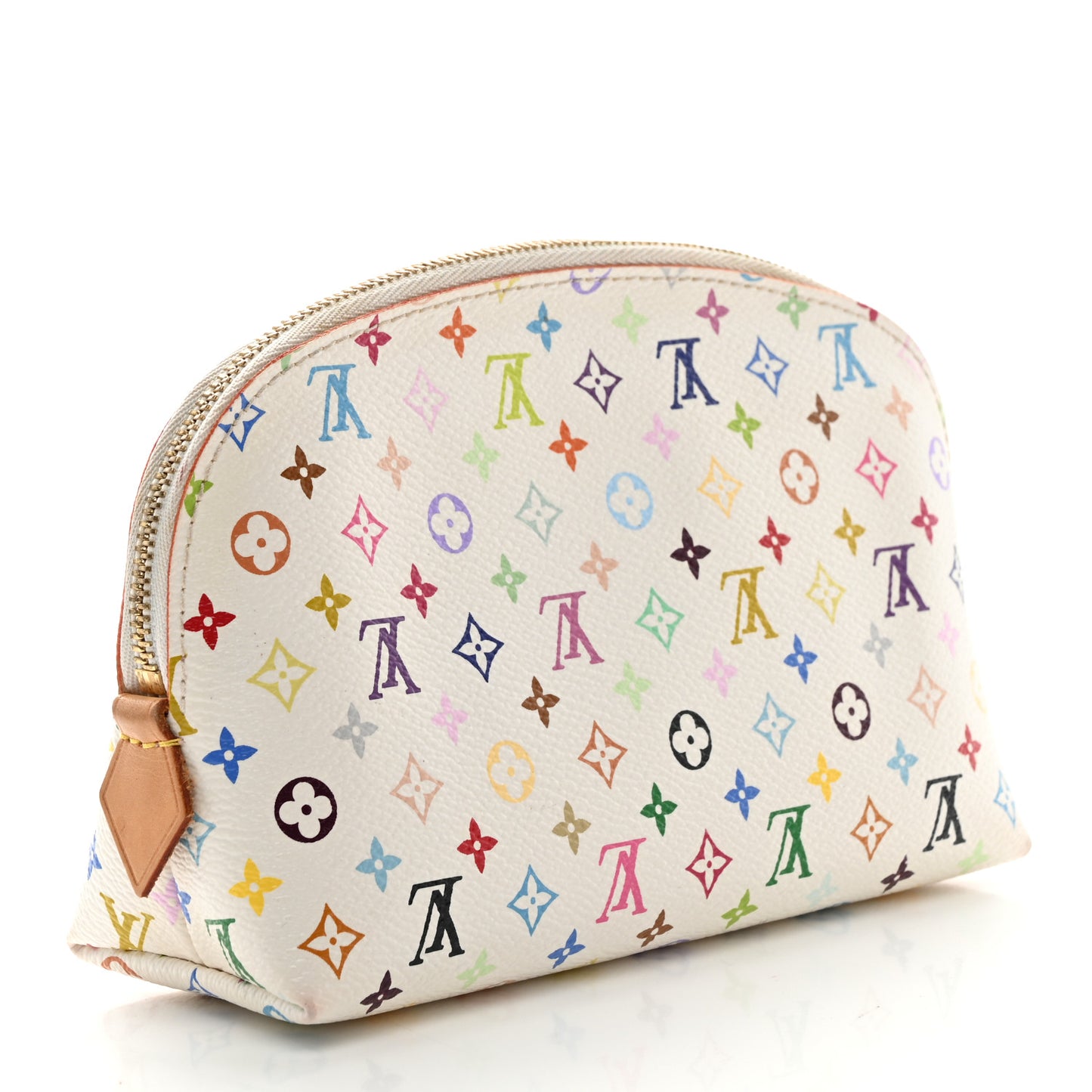 Monogram Multicolor Cosmetic Pouch White Litchi