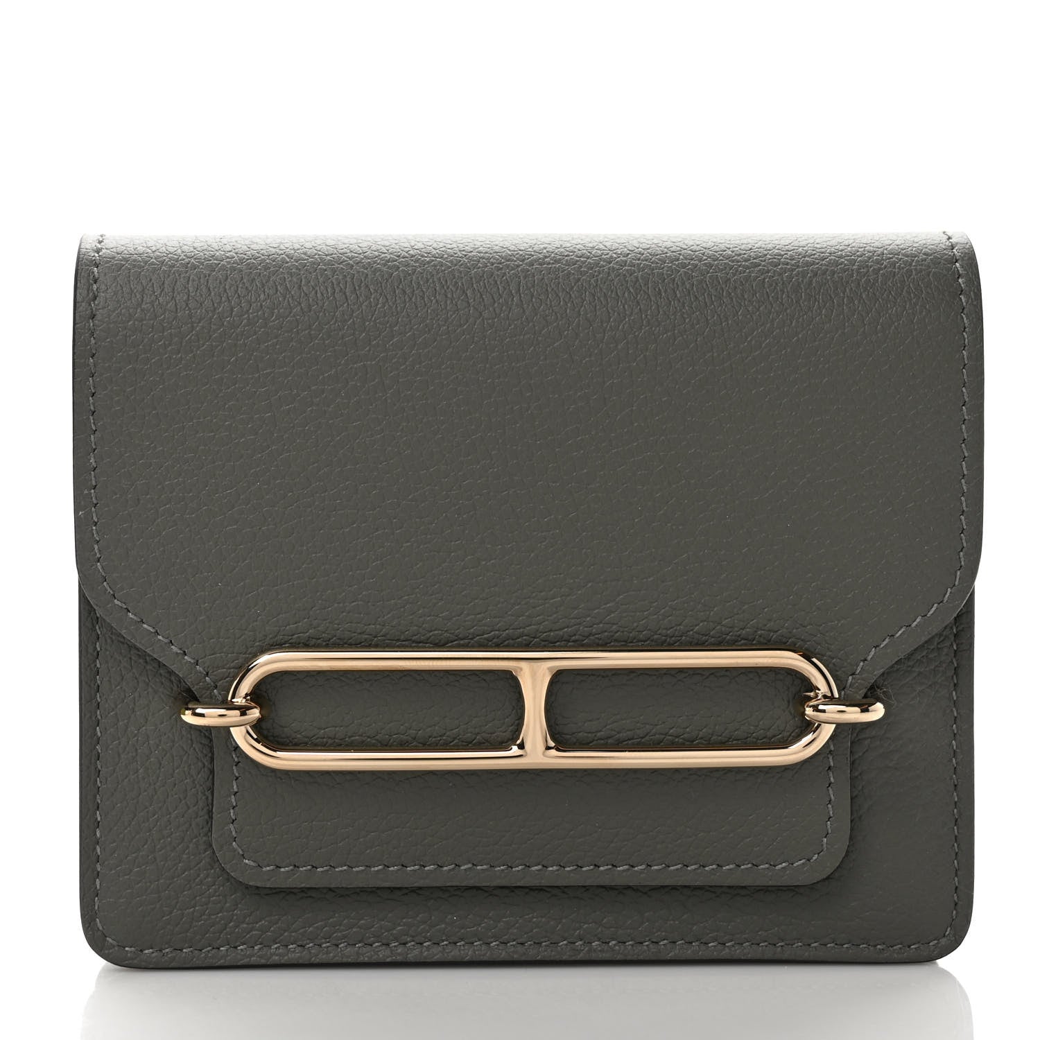 Hermes Evercolor Roulis Slim Wallet Gris Meyer 3 of 8