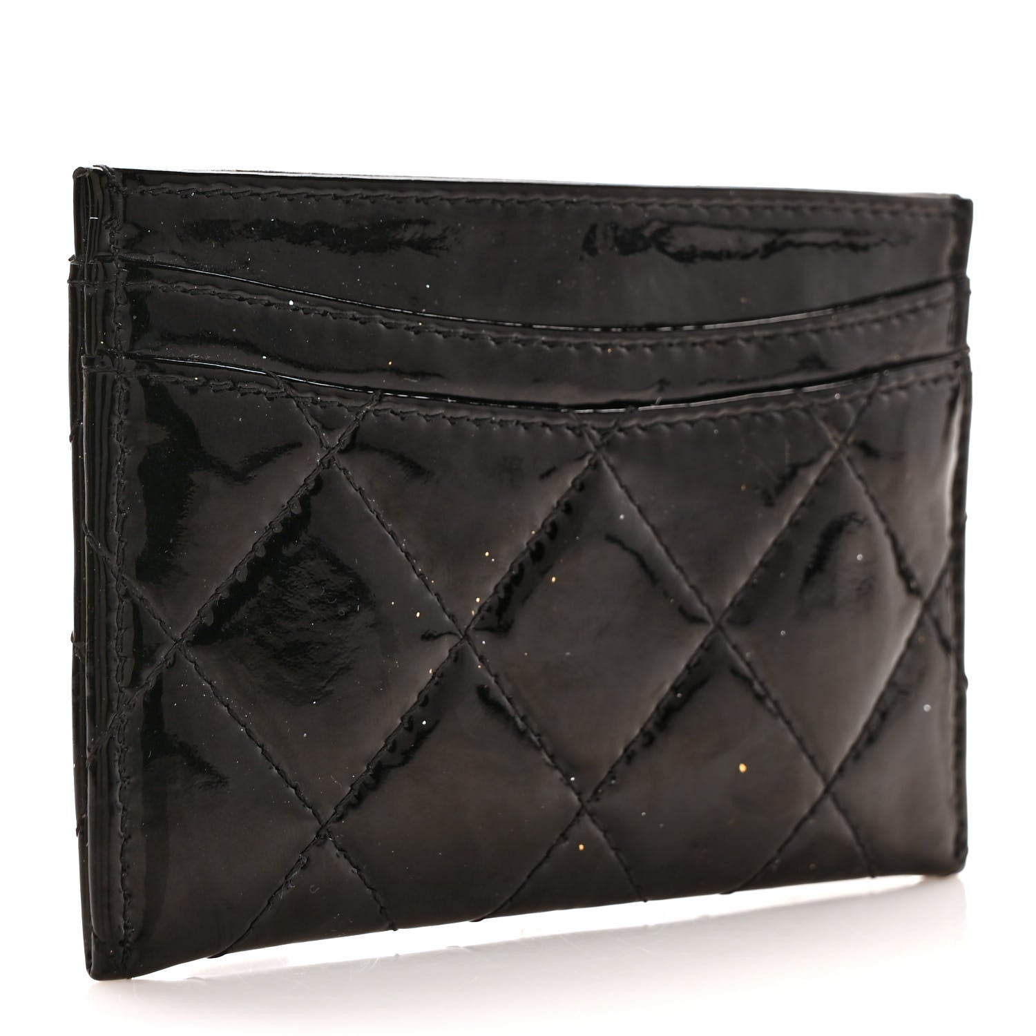 Chanel Patent Calfskin Quilted Card Holder So Black 3 of 7