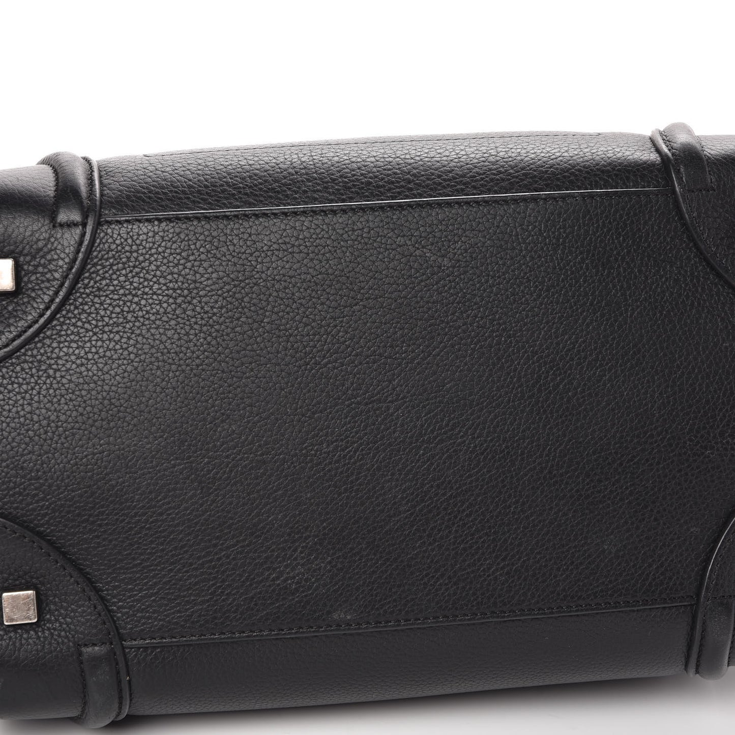 Drummed Calfskin Mini Luggage Black