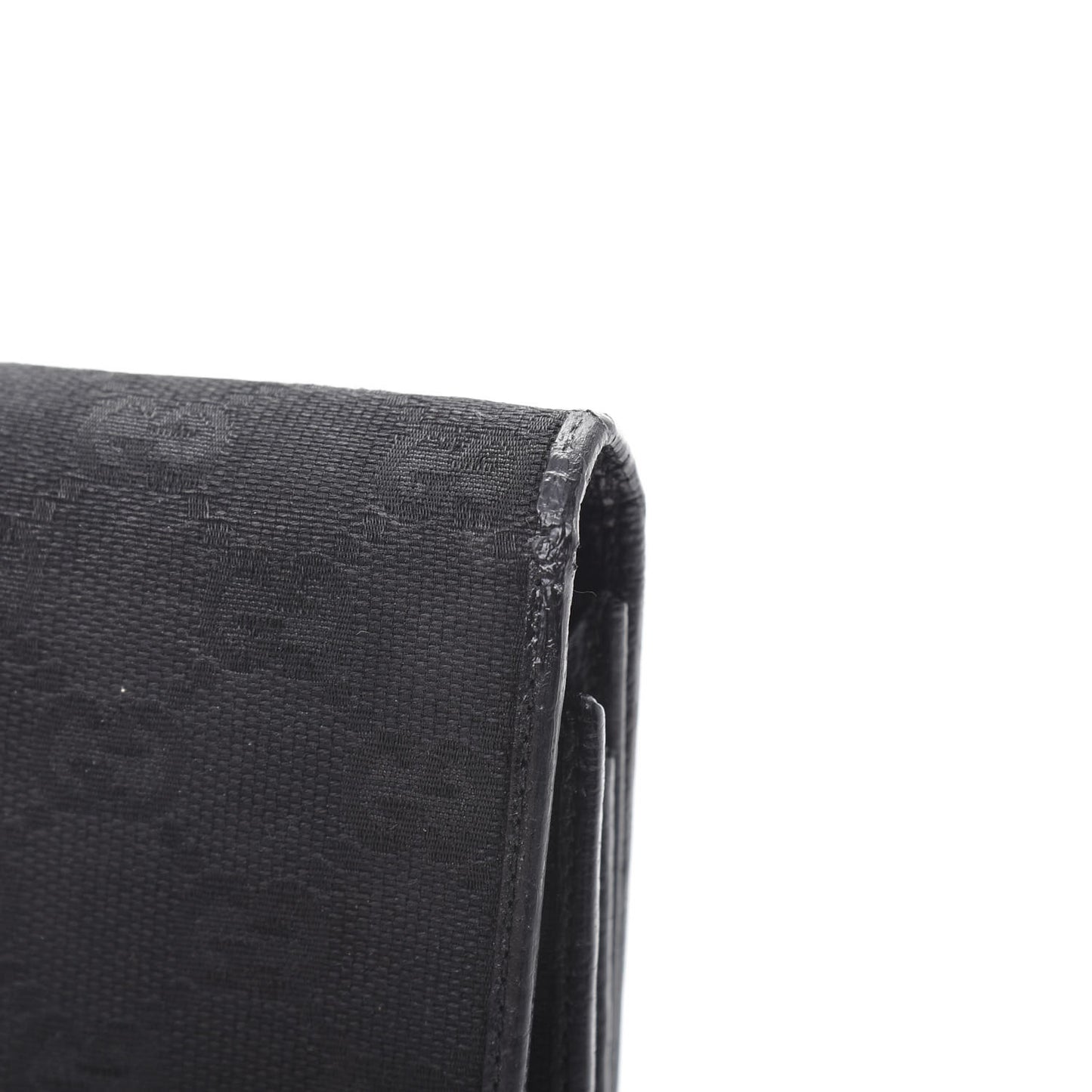 Monogram Metal Bar Continental Flap Wallet Black