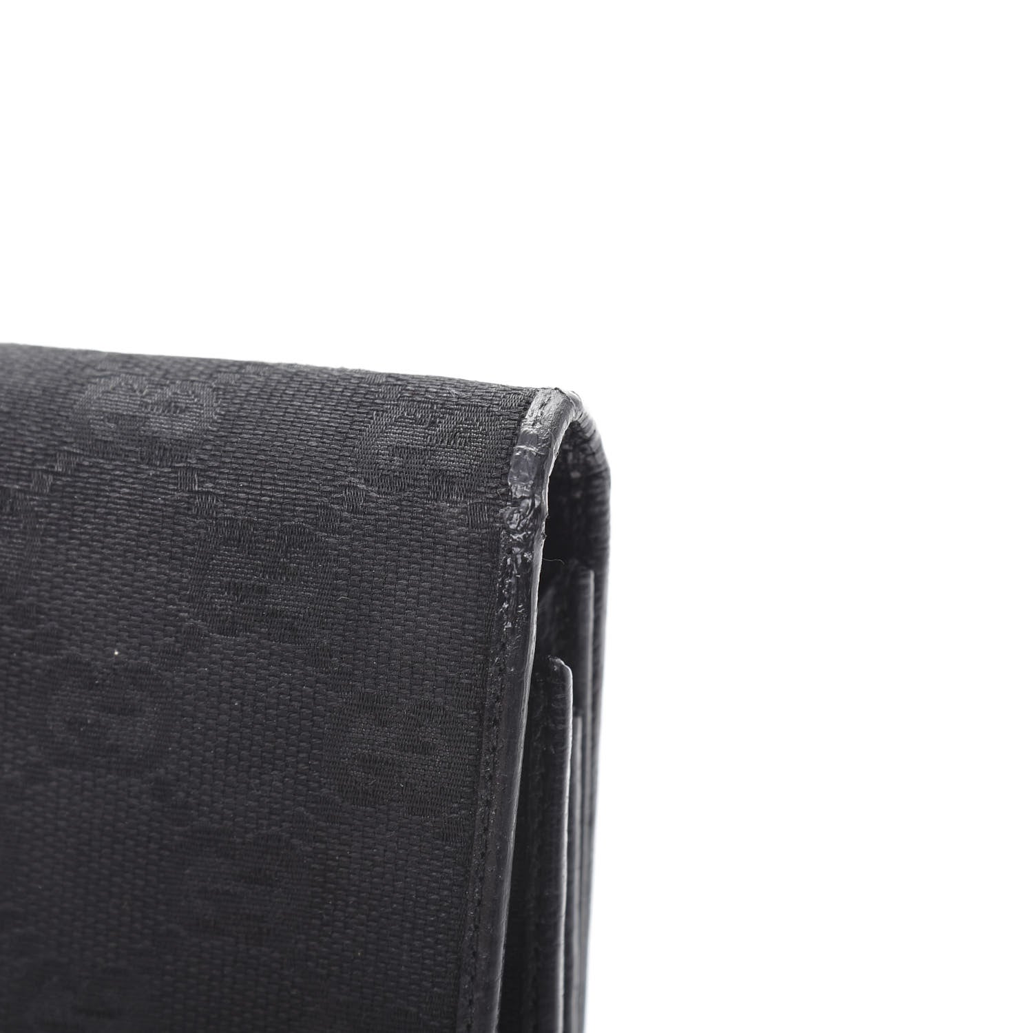 Gucci Monogram Metal Bar Continental Flap Wallet Black 10 of 13