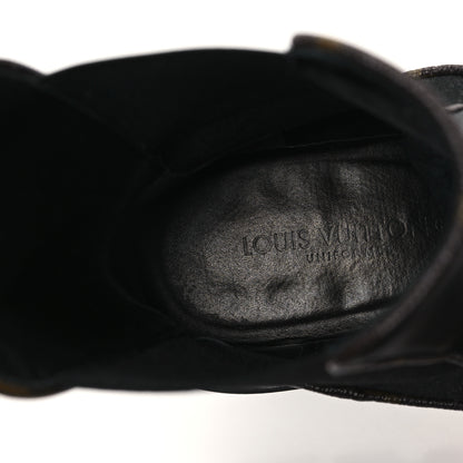 Louis Vuitton Calfskin Monogram Beaubourg Ankle Boots 40.5 Black 8 of 10