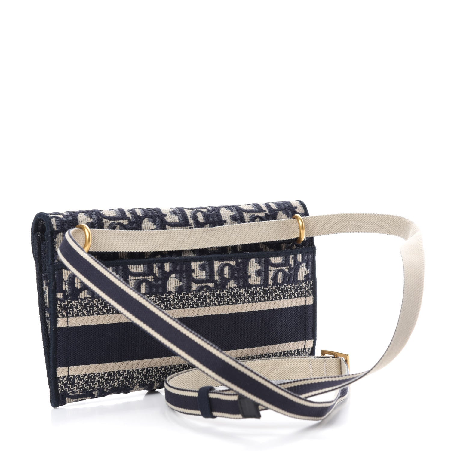Christian Dior Oblique Slim Saddle Pouch Blue 3 of 11