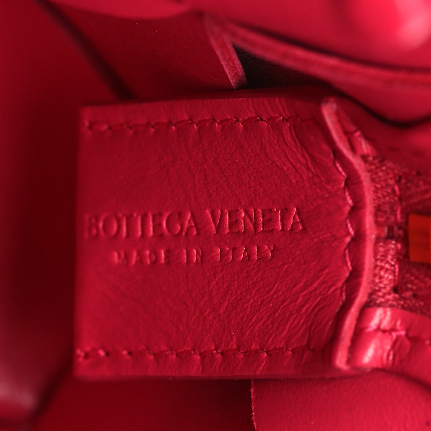 Lambskin Maxi Intrecciato Mini Cassette Camera Bag Cranberry