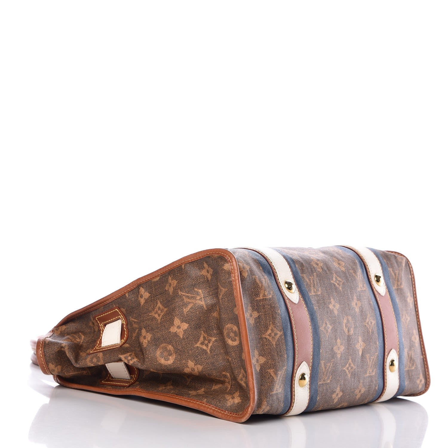 Louis Vuitton Monogram Rayures Tisse Sac GM Blue 4 of 18