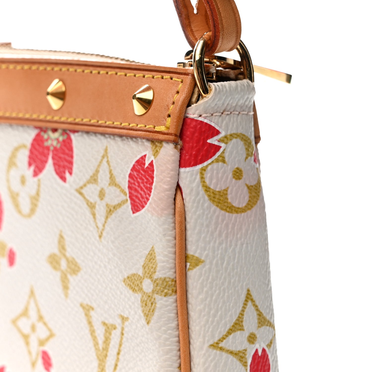Louis Vuitton Monogram Cherry Blossom Pochette Accessories Red 13 of 15