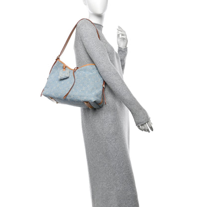 Louis Vuitton Monogram Denim CarryAll PM Sky Blue 2 of 11