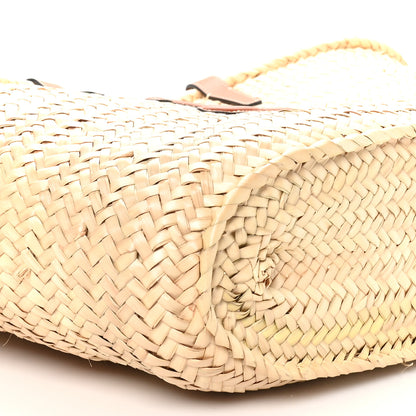 Celine Raffia Calfskin Triomphe Medium Panier Tan 8 of 10