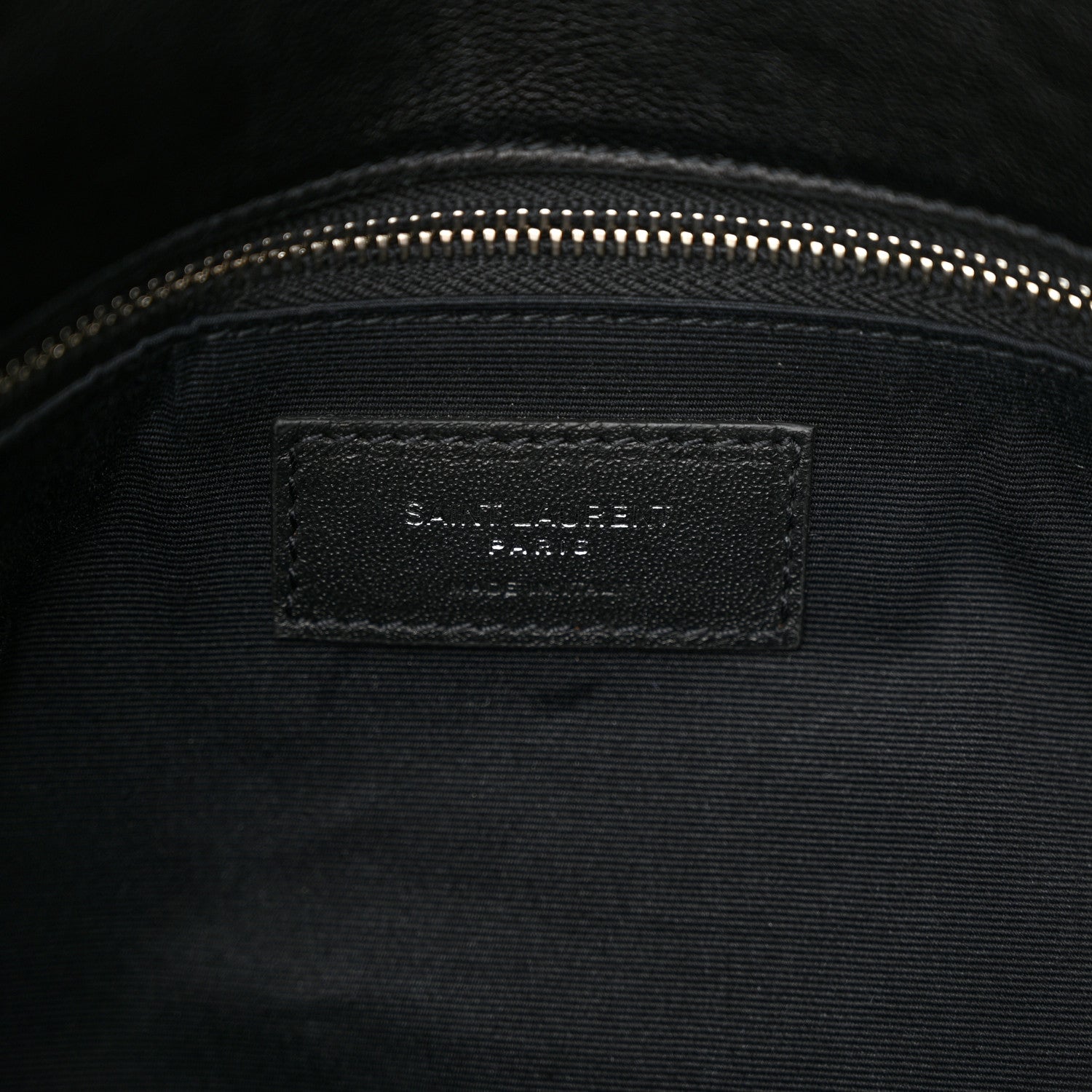 Saint Laurent Lambskin Quilted Medium Loulou Puffer Monogram Chain Satchel Black 6 of 10