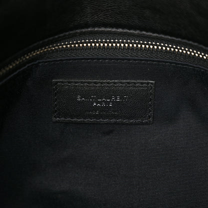 Saint Laurent Lambskin Quilted Medium Loulou Puffer Monogram Chain Satchel Black 6 of 10