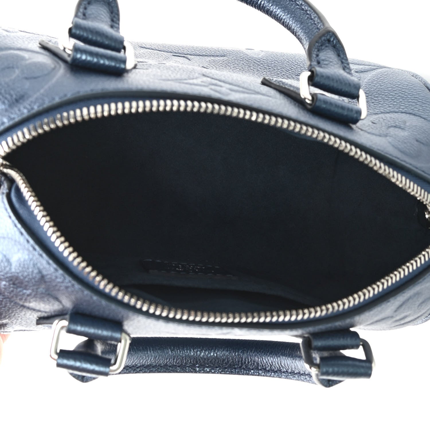 Louis Vuitton Metallic Empreinte Monogram Giant Speedy Bandouliere 20 Navy Nacre 5 of 8