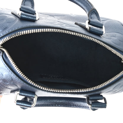Louis Vuitton Metallic Empreinte Monogram Giant Speedy Bandouliere 20 Navy Nacre 5 of 8
