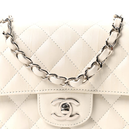 Chanel Iridescent Calfskin Quilted Mini Rectangular Flap White 8 of 10