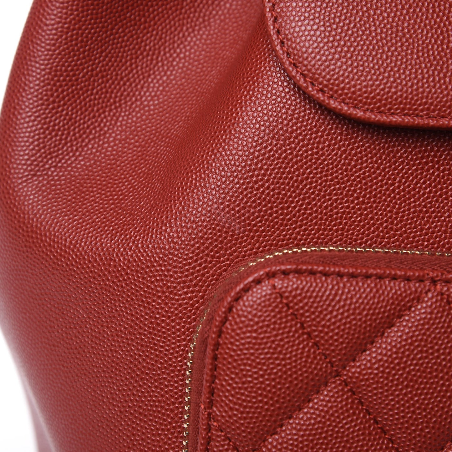 Caviar Quilted Business Affinity Backpack Dark Red