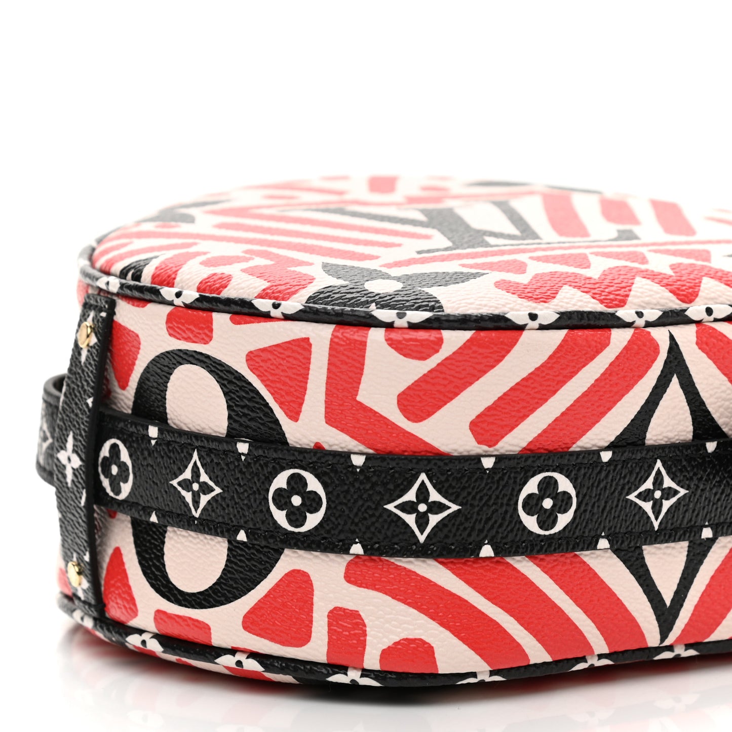 Monogram Giant Crafty Boite Chapeau Souple PM Creme Rouge Black