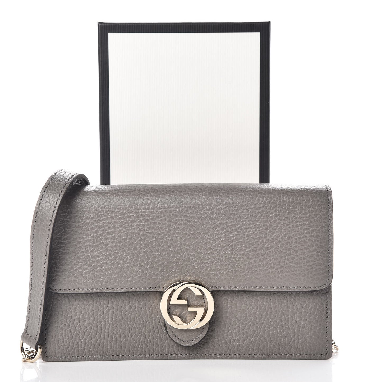 Dollar Calfskin Interlocking G Chain Wallet Loess