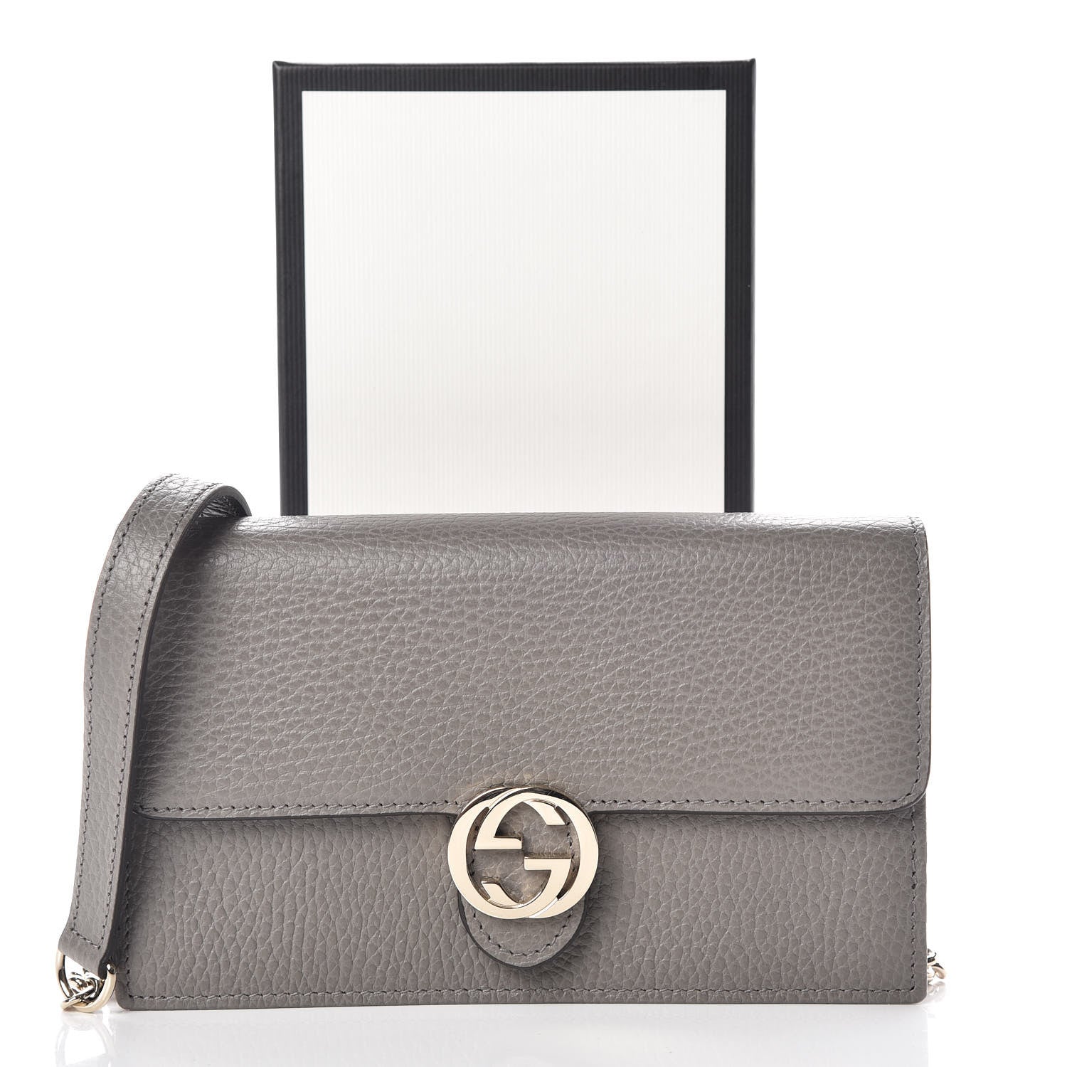 Gucci Dollar Calfskin Interlocking G Chain Wallet Loess 10 of 10