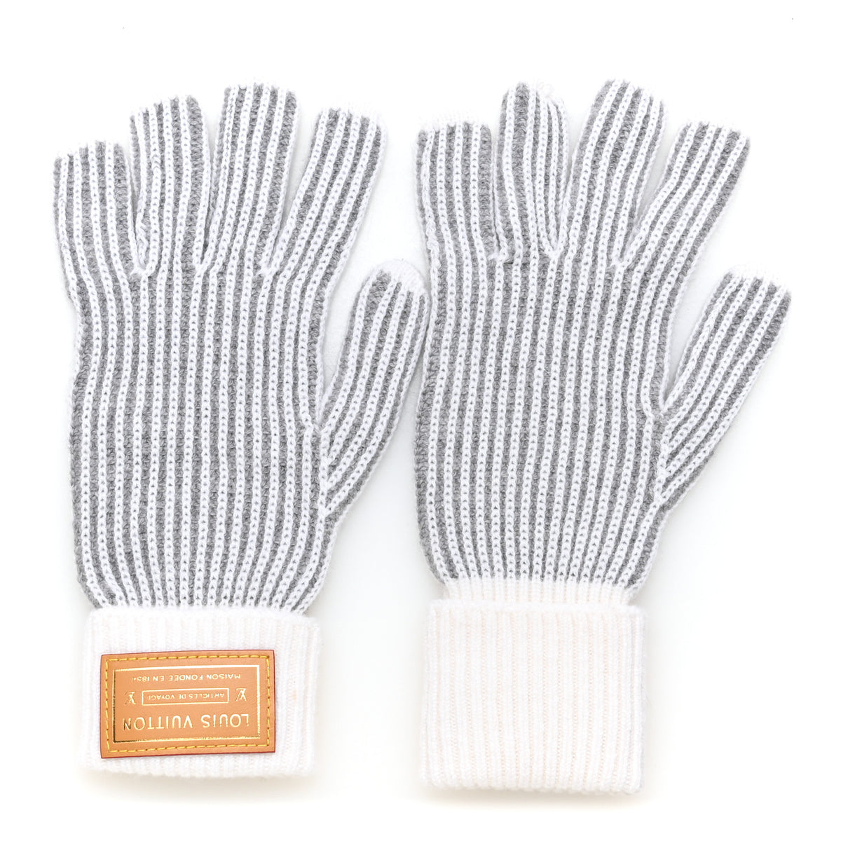 Louis Vuitton Cashmere Neverfull Gloves White 1 of 3