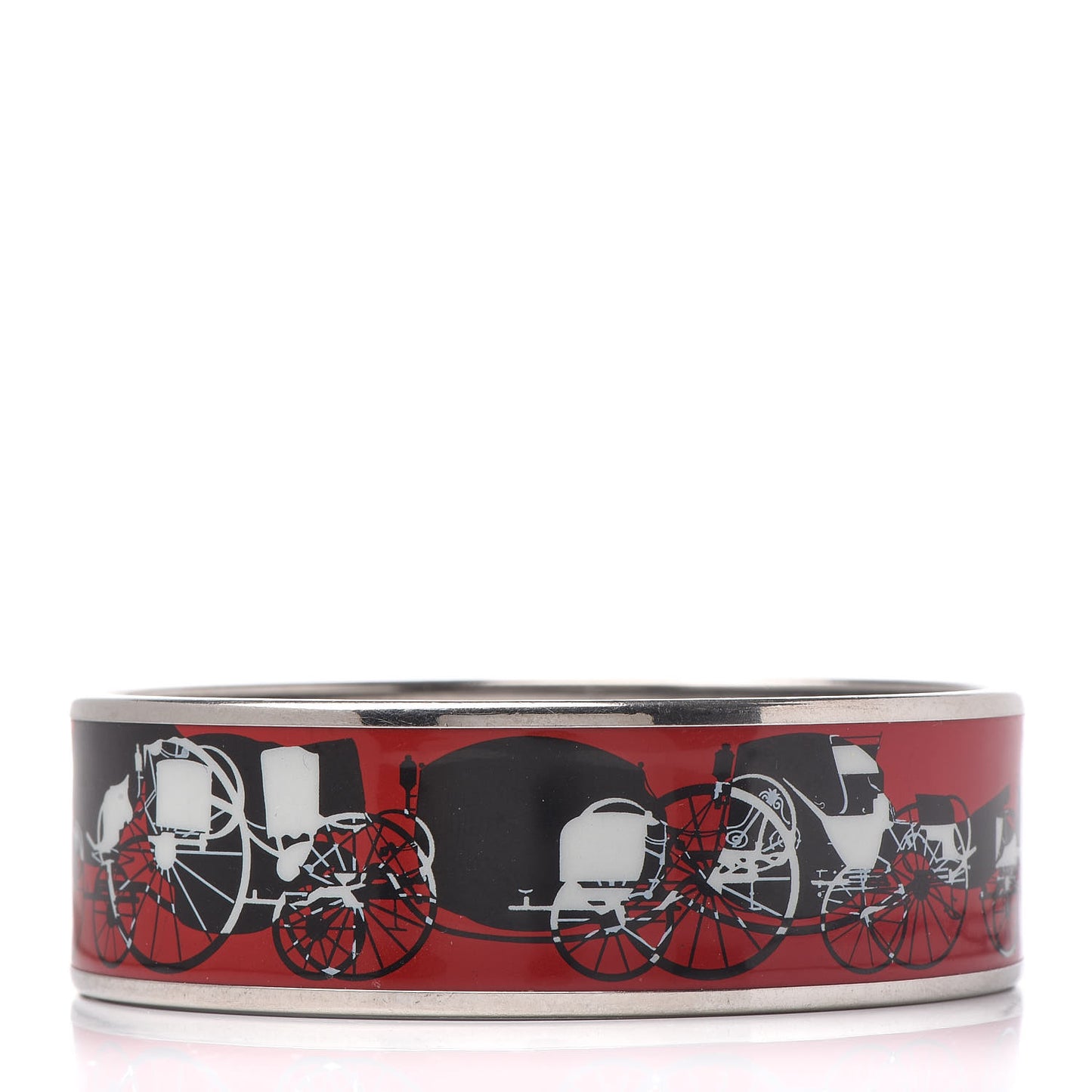 Enamel Printed Wheels Of Carriage Caleche Wide Bracelet 70